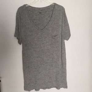 Mossimo Gray/Black V Neck Shirt Sz XL